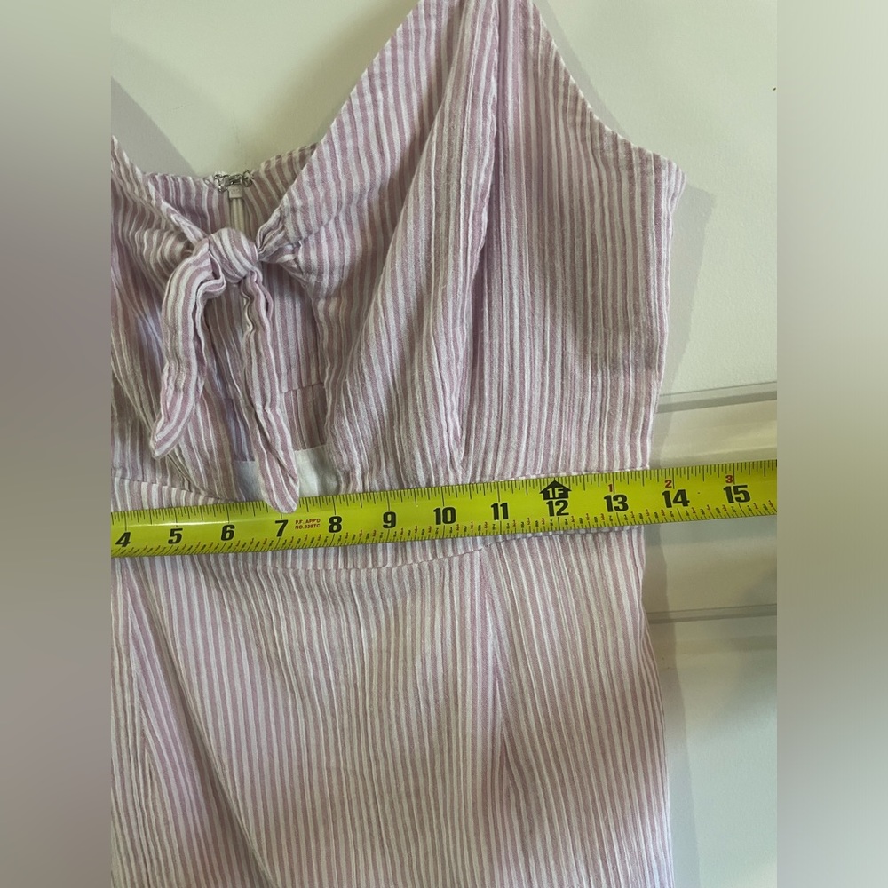 Honey Punch MiniDress Stripes Pink White Sleeveless Scoop Neckline Size M - Picture 9 of 14